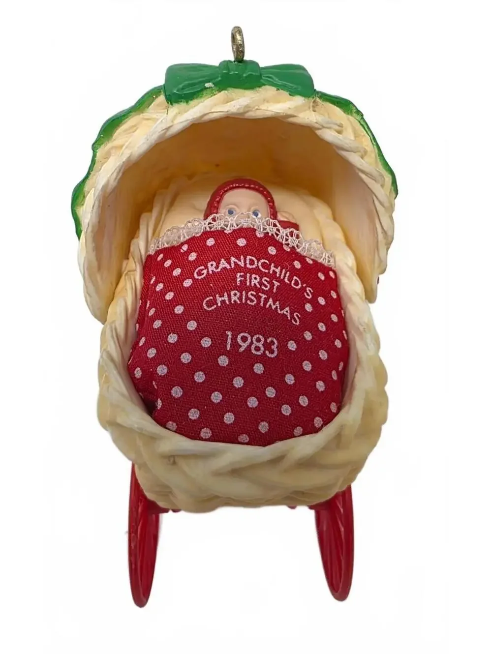 1983 Hallmark Grandchild's 1st Christmas Ornament Baby Carriage Boxed
